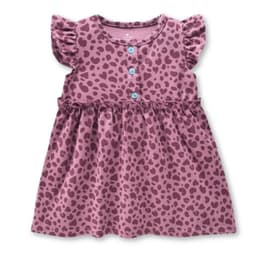 Vestido Sin Mangas Estampado Bebe Nina 9 a 36 Meses Cheetah Print Rosa 9-12 MESES