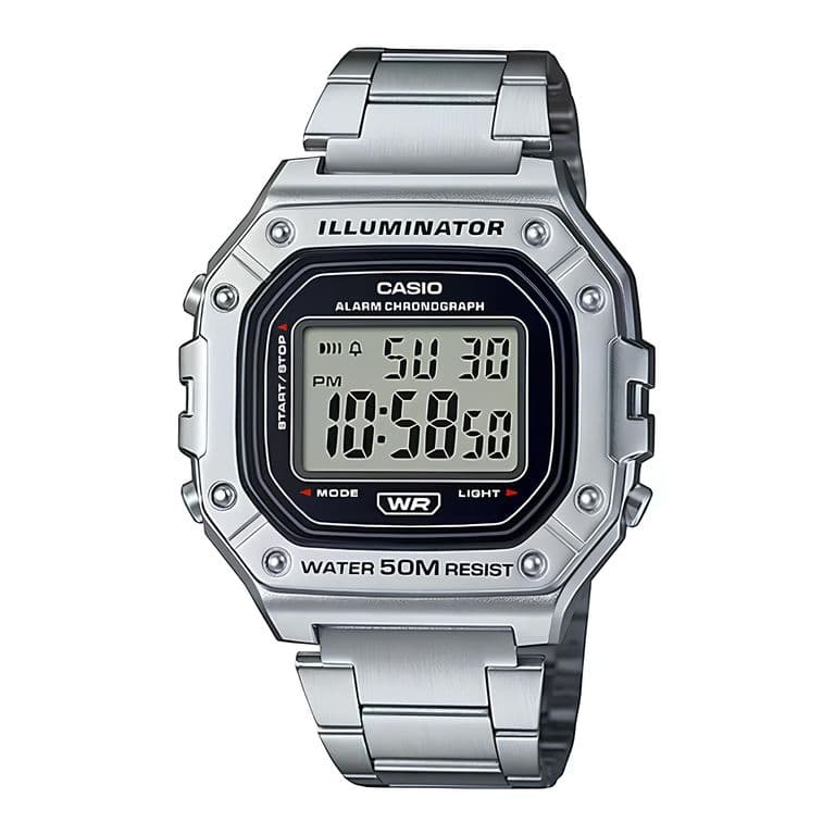 RELOJ W-218HD-1AV H DIGITAL METAL Plateado TALLA UNICA