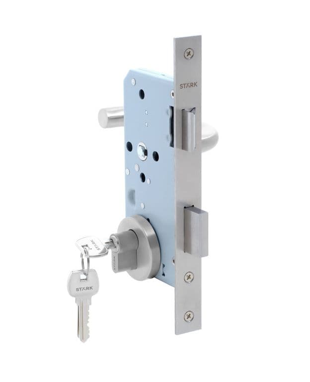 Kit Cerradura de embutir acc princ llave ambo lado A inox Stark Design