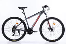BICICLETA MTB 29" HURRICANE 24 VELOCIDADES  MATTE GRAY/RED