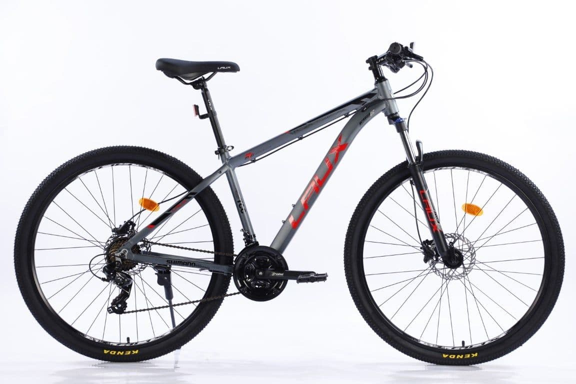 BICICLETA MTB 29" HURRICANE 24 VELOCIDADES  MATTE GRAY/RED