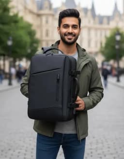 Mochila de Cabina GO 45x35x20 Avion Expandible Impermeable 40L Negro 40C
