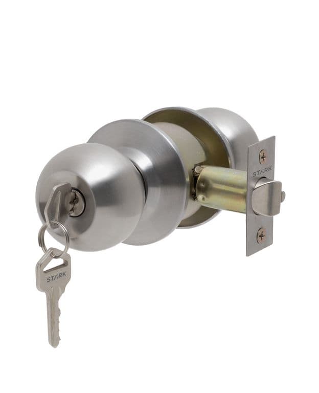 Cerradura de pomo cilindrica Acc princ-Bodega Acero inox Stark Design