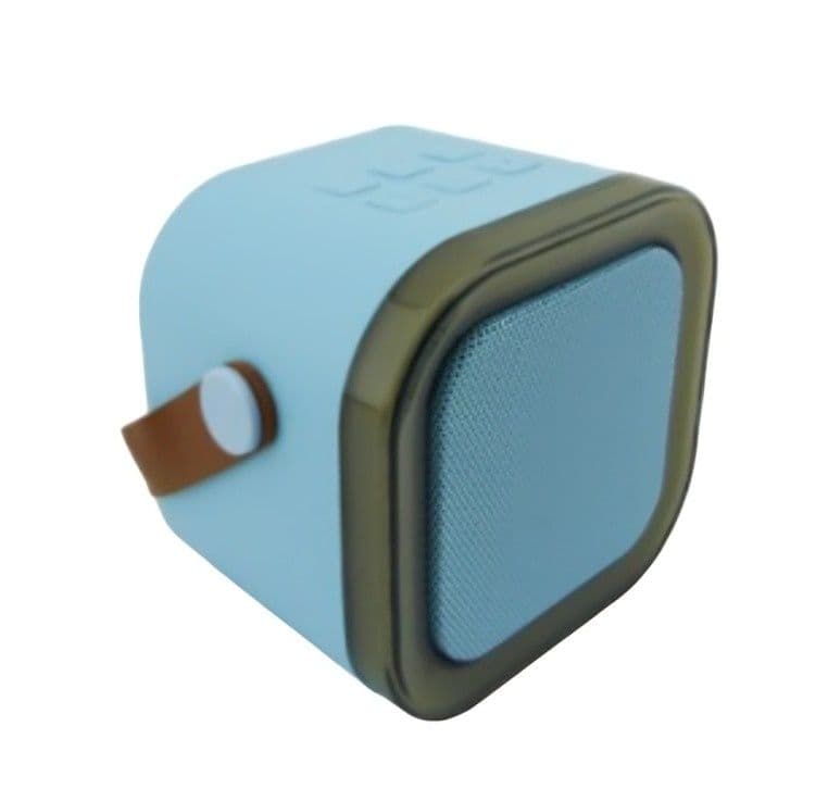 PARLANTE RECARGABLE PORTABLE MODK12 LUZ LED CELESTE