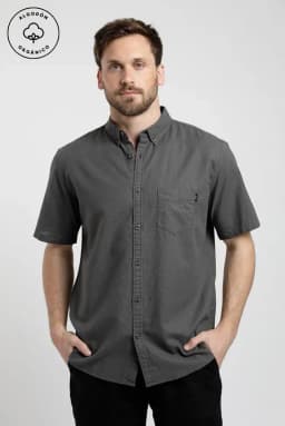 Camisa Manga Corta Hombre Classic Grafito S