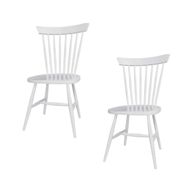 Pack 2 Silla de Comedor Windsor de Madera Blanco