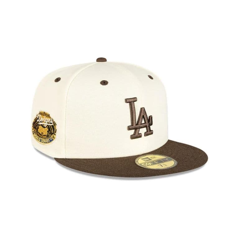 Gorra 59Fifty Los Angeles Dodgers MLB Wool Visor Cafe Negro 7 1/8