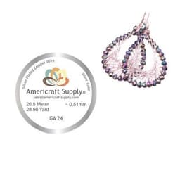 Alambre Para Bisuteria Americraft Supply Calibre 24 - Plateado