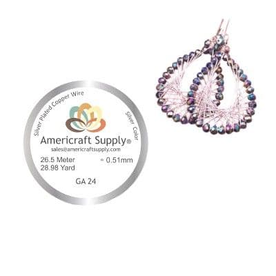 Alambre Para Bisuteria Americraft Supply Calibre 24 - Plateado