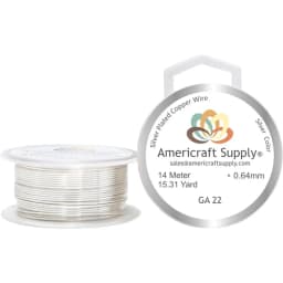 Alambre Para Bisuteria Americraft Supply Calibre 22 - Plateado
