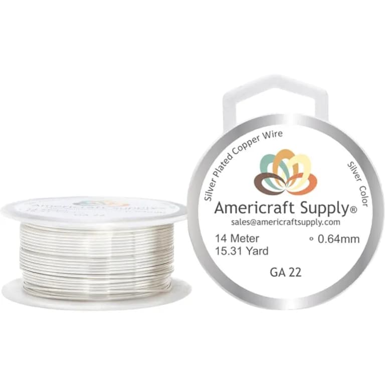 Alambre Para Bisuteria Americraft Supply Calibre 22 - Plateado