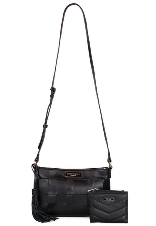 Cartera Eyton y billetera Abella black Negro TALLA UNICA