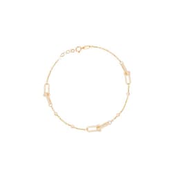 Pulsera de Oro 18kt Eslabones entrelazados Amarillo 19