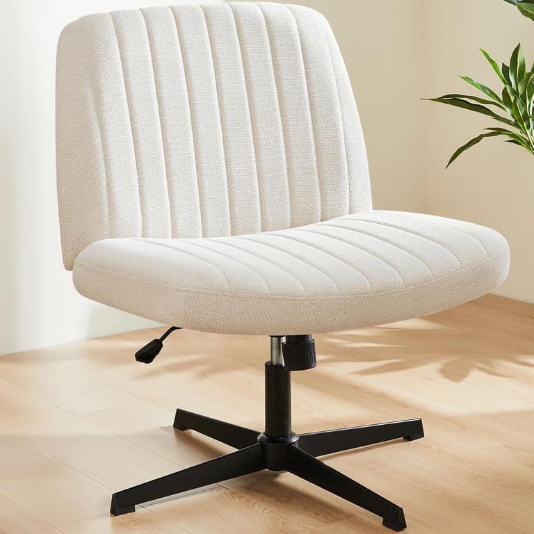 Silla Blanca Ergonomica de Escritorio para Oficina o Hogar Tela