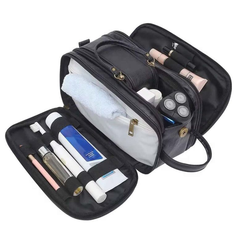 Neceser Hombre Bolso Organizador Viaje Impermeable Gran Capacidad Negro TALLA UNICA