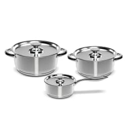 Bateria de Cocina 6 Piezas Acero Inoxidable 410-6SS