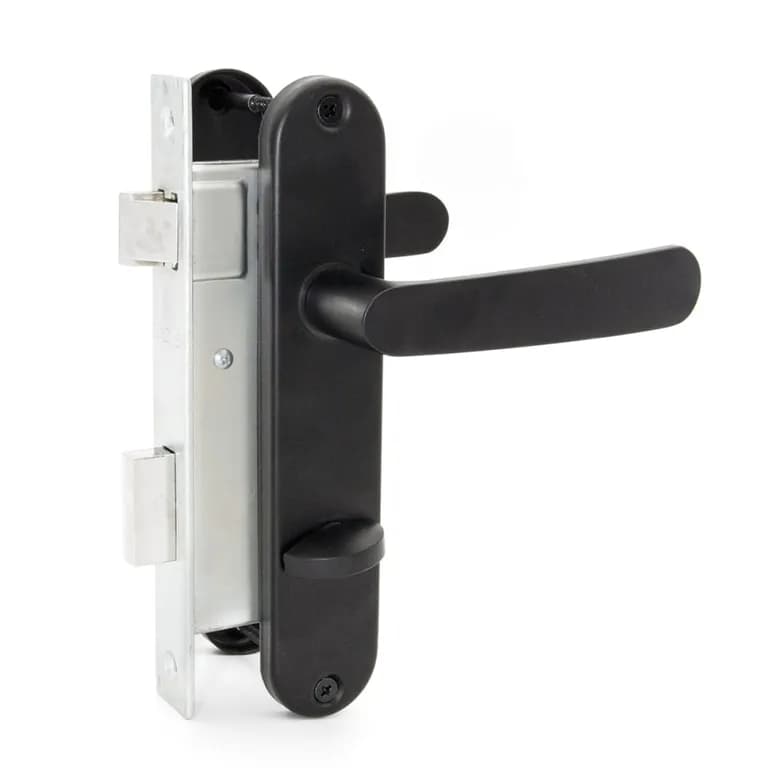 Cerradura Embutir Simona 7040 Set Bano Negra