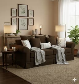 Sofa 3 cuerpos con asientos de Resortes Pocket Mambo cafe