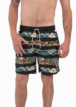 Traje de Bano Volley Push Negro Negro S