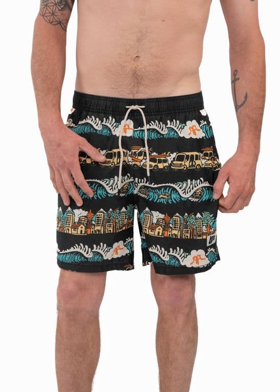 Traje de Bano Volley Push Negro Negro S