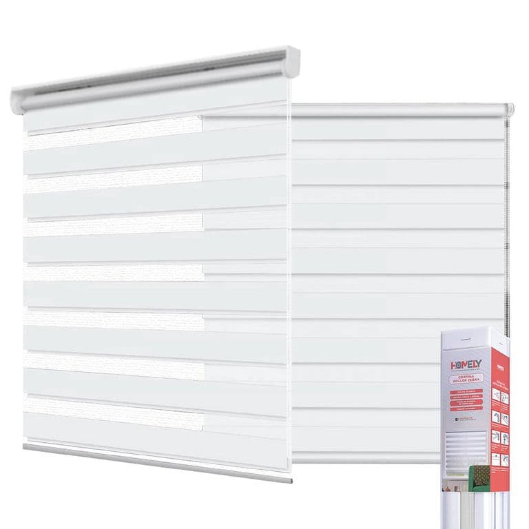 Cortinas Roller Duo 100% Dia y Noche Zebra 120x200cm Homely.