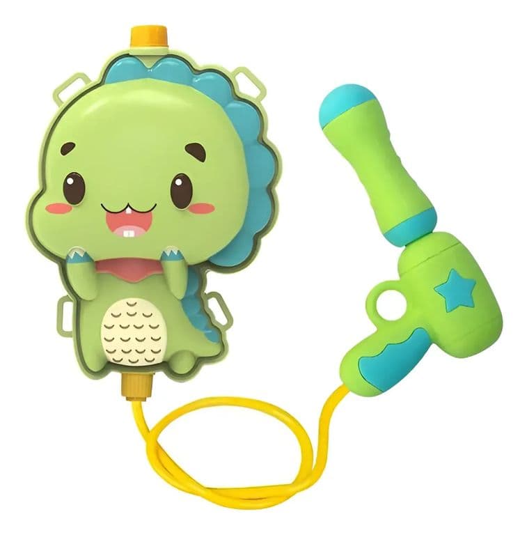 Mochilas Lanza Agua Pistola Lanza Lanzador De Agua Dino - Verde lima