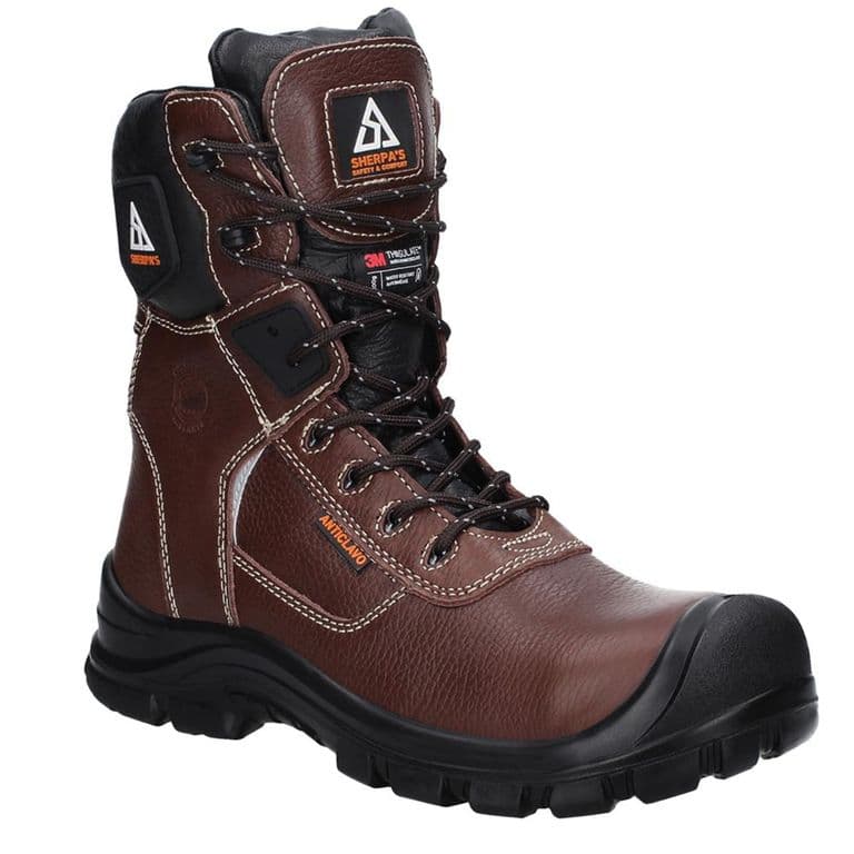 Zapato De Seguridad Hombre Marron Sherpa's Water Resistant Cafe 39