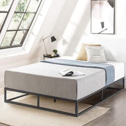 Base de Cama 1.5 Plazas Metalica con Listones de Madera 105x190x30 cm