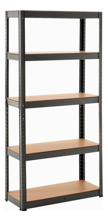 Estante Metalico Armable 180x90x40 Armado Facil Sin Pernos - Negro