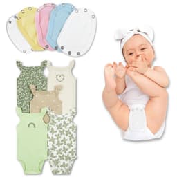 Pack 5 Unidades Extensor Body Bebe +Pack 5 Bodys Nina Mariposas Multicolor 6 MESES