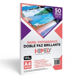 Papel Fotografico A4 Doble Faz Camara Foto 50 Unidad.