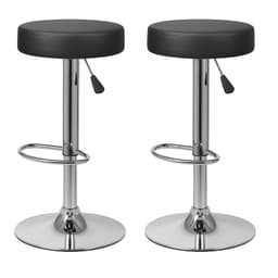 Pack 2 Taburetes Piso Bar Altura Regulable Negros