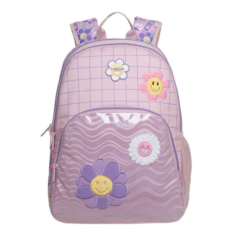 Mochila Infantil Nina Balloon Emoticones Rosado Rosa TALLA UNICA