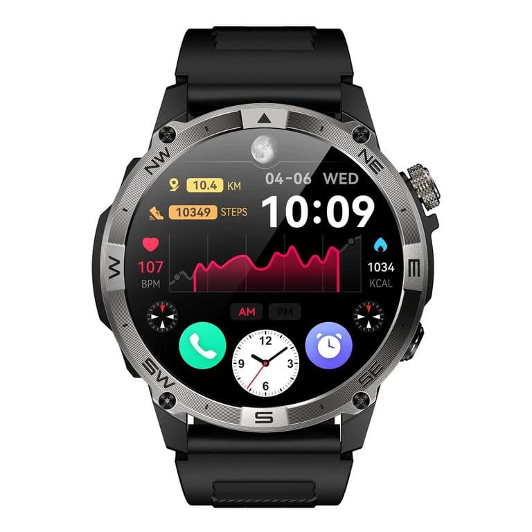 Smartwatch Reloj Inteligente Deportivo GPS y Pantalla AMOLED Notificaciones Compatible IOS Android
