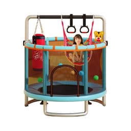 Cama Elastica Mini Trampolin Mas 5 Juegos Para Ninos Celeste