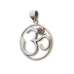 Colgante Ohm Amatista Plata Fina 925 Amatista TALLA UNICA