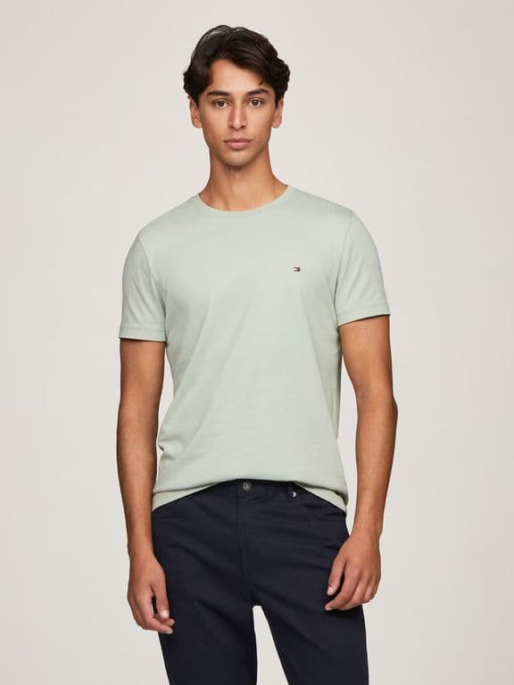 Polera Essential Cotton C-Neck Slim Fit Verde Verde S