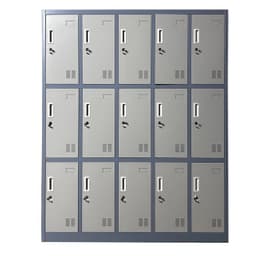 Locker Casillero Metalico 5 cuerpos 15 puertas