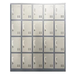 Locker Casillero Metalico 5 cuerpos 20 puertas