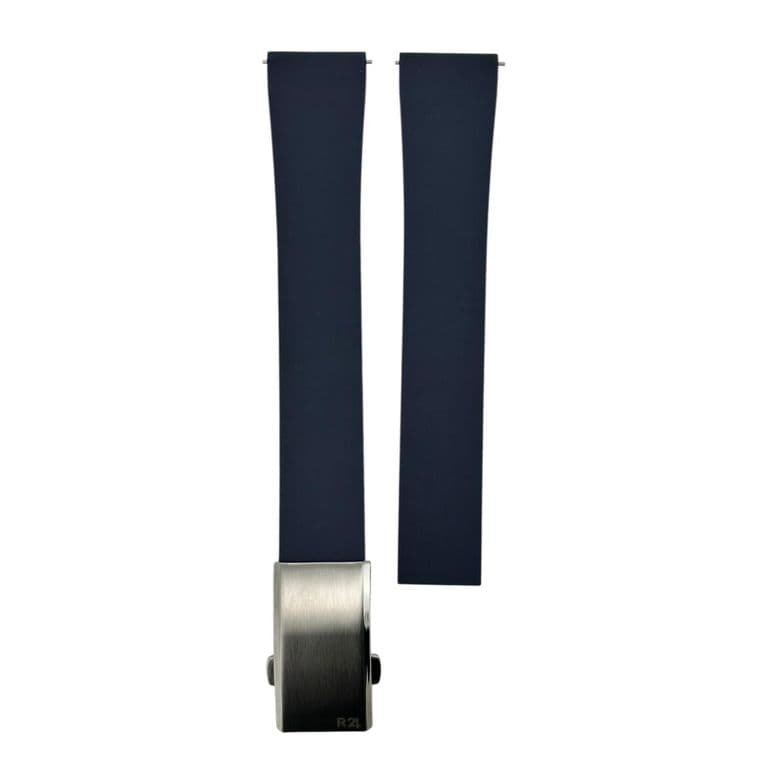 Correa Reloj Caucho FKM Centinela Deployment Quick Azul Marino 22