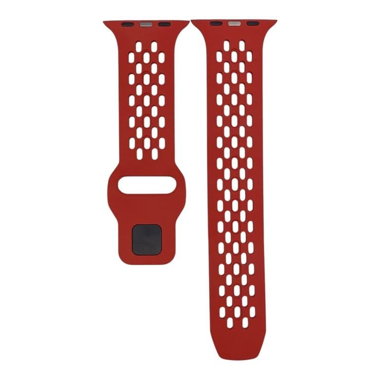 Correa Reloj Caucho FKM Kraken Apple Watch 42 - 49mm Rojo 42