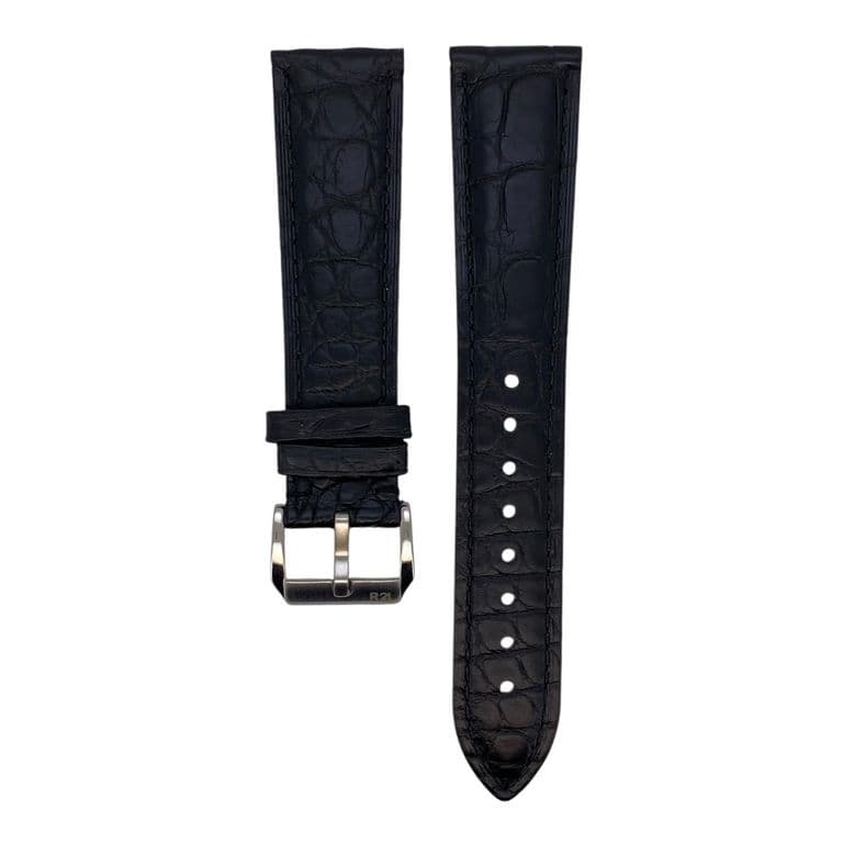 Correa Reloj Cuero Florencia Caiman Negro 24