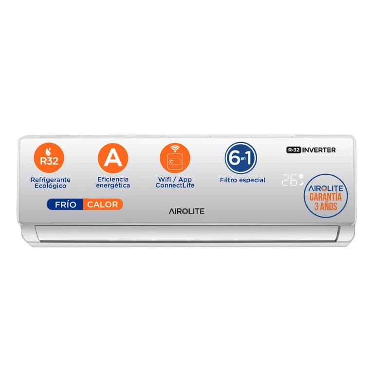 AIRE ACONDICIONADO SPLIT MURO FRIO-CALOR 24000 BTU INV