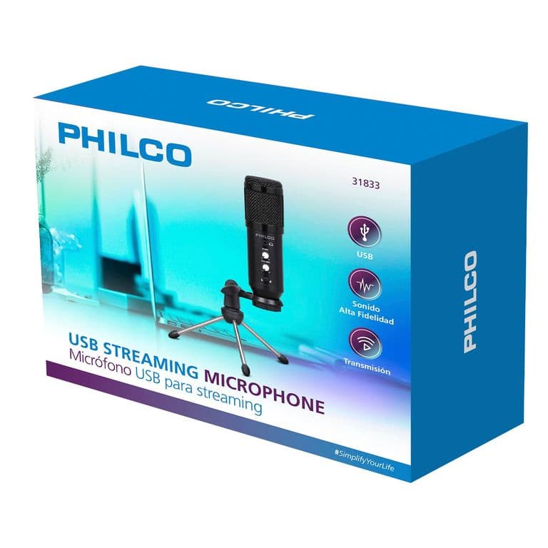 MICROFONO USB CON TRIPODE