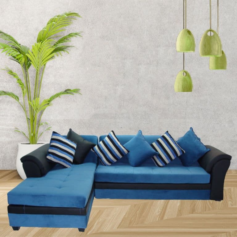 ML SECCIONAL FELPA MUSTANG GRANDE IZQUIERDO AZUL PETROLEO BRAZO NEGRO