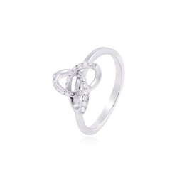 Anillo Compromiso de Oro de 18kt Nudo 13 puntos de diamante Blanco 12