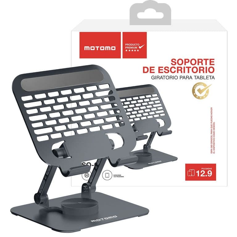 Soporte para Tablet SO-02 Color Grafito 129 con Giro 360