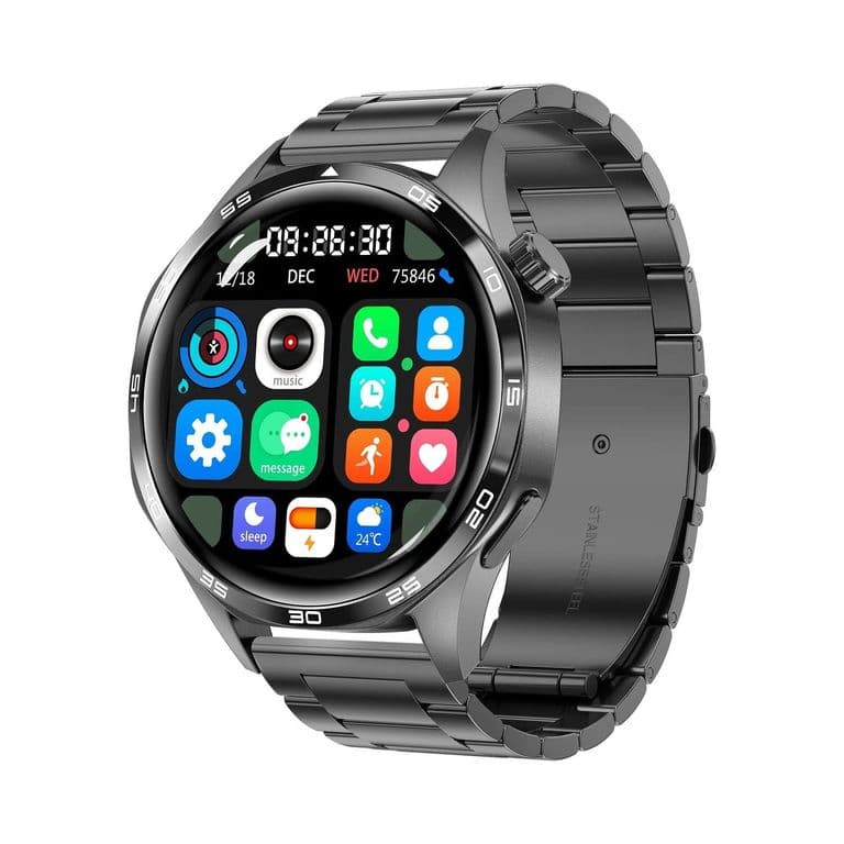Smartwatch Doble correa Metalica y Silicona 300 mAh Bluetooth Control Salud Compatible IOS Android