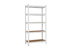 Estante Rack Acero 5 Niveles Blanco 90x40x180cm