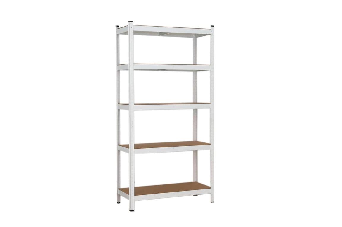 Estante Rack Acero 5 Niveles Blanco 90x40x180cm